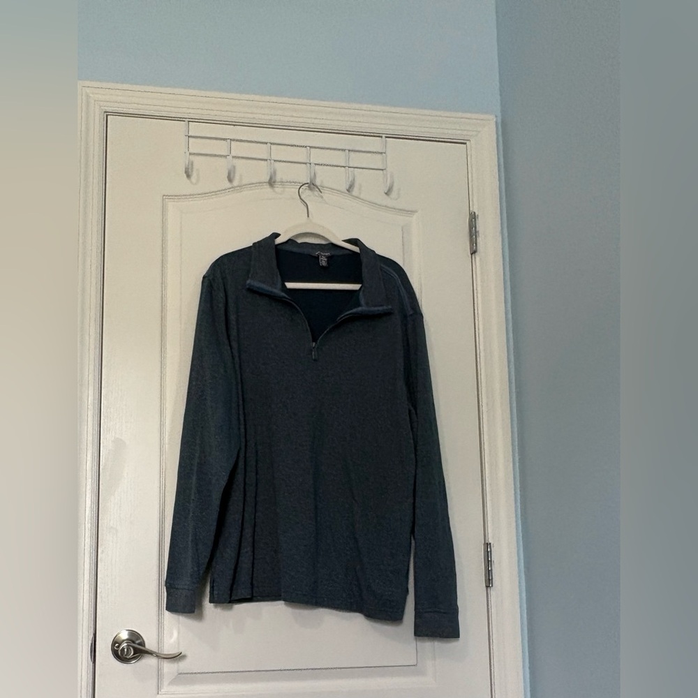 Van Heusen Men's Dark Gray Zip-Up Sweater